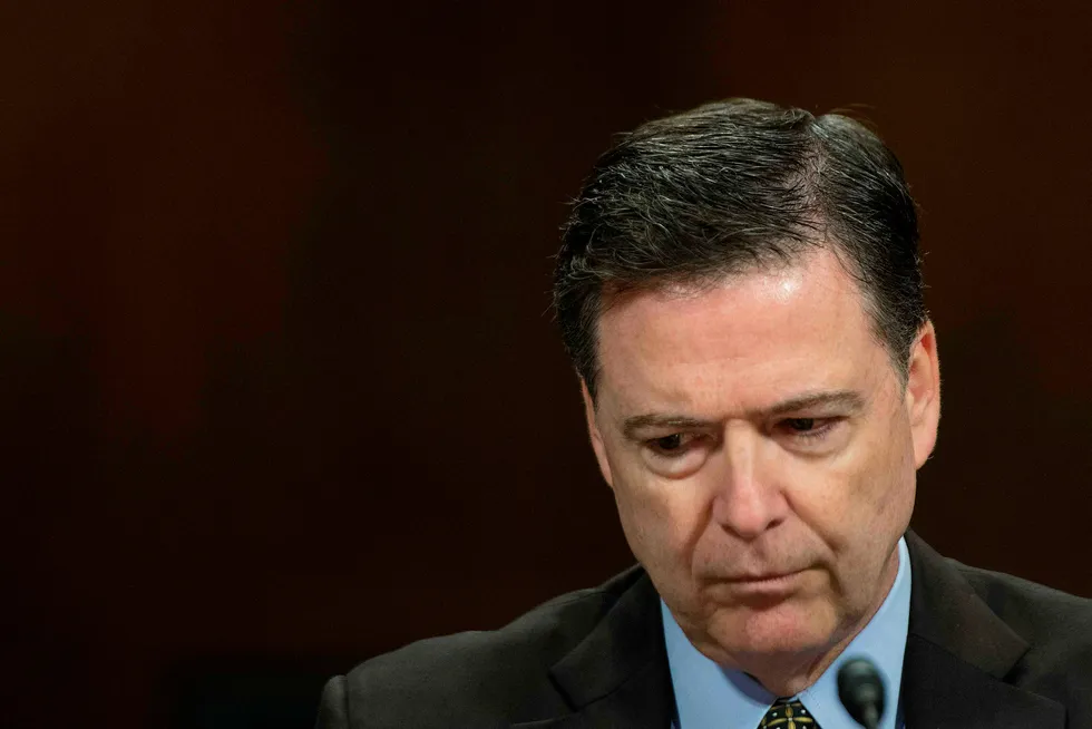 James Comey ble sparket som FBI-sjef igår, men hevder han allerede er ferdig med saken. Foto: Jim Watson/AFP photo/NTB scanpix