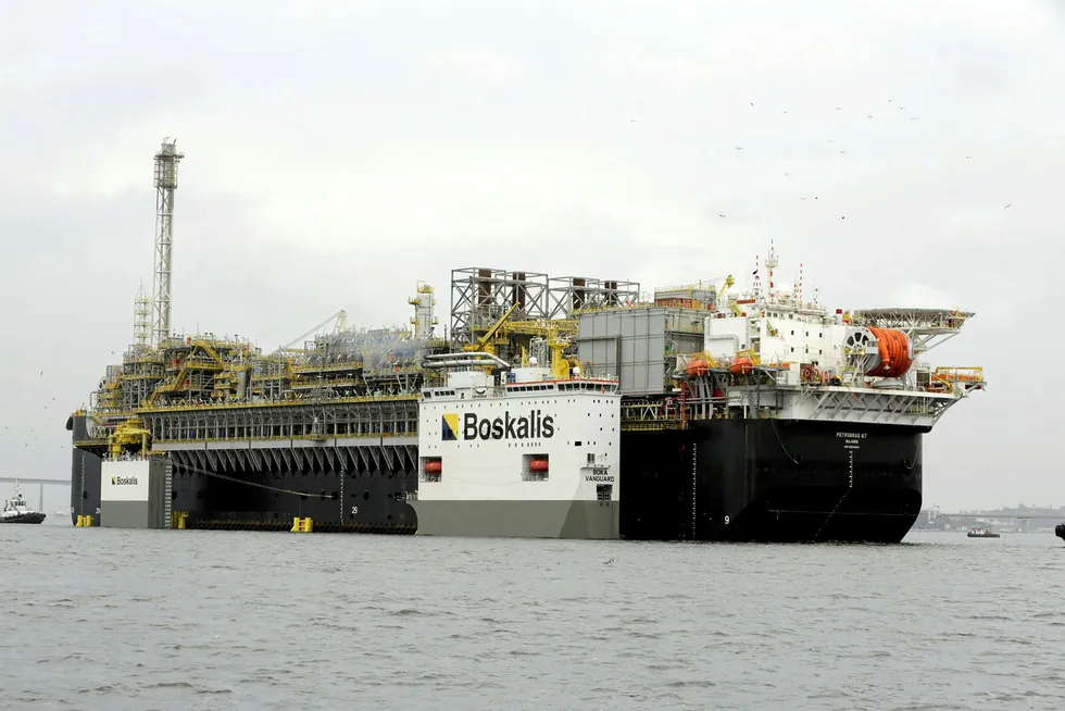 Offshore incident: the Boskalis semi-submersible heavy lift vessel Vanguard also transported the P-67 FPSO from China to Brazil