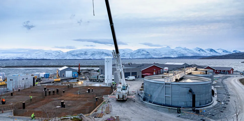 Fishbase Groups settefiskanlegg på Dønna utenfor Sandnessjøen.