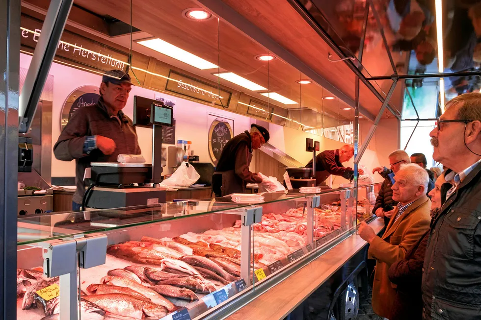 Consumers are most likely to buy their seafood at supermarkets.