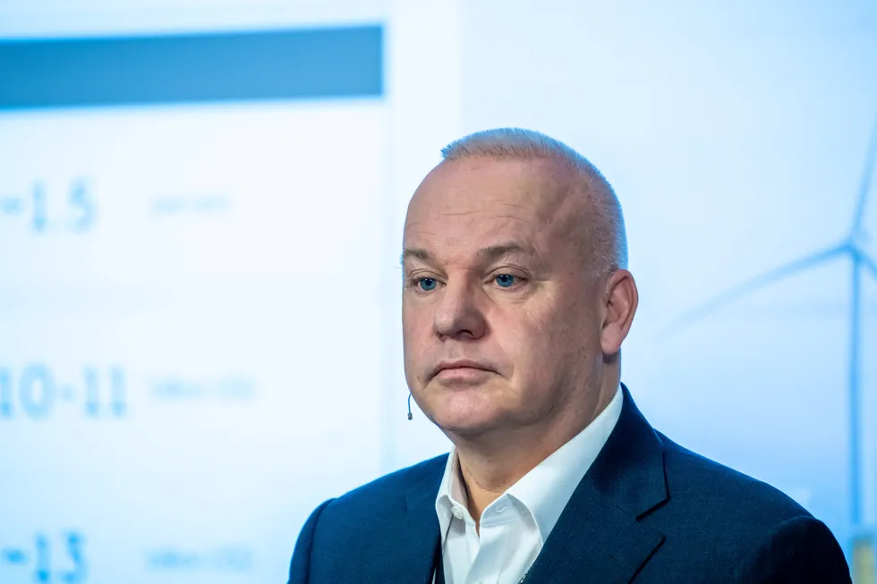 Disappointed: Equinor chief executive Anders Opedal