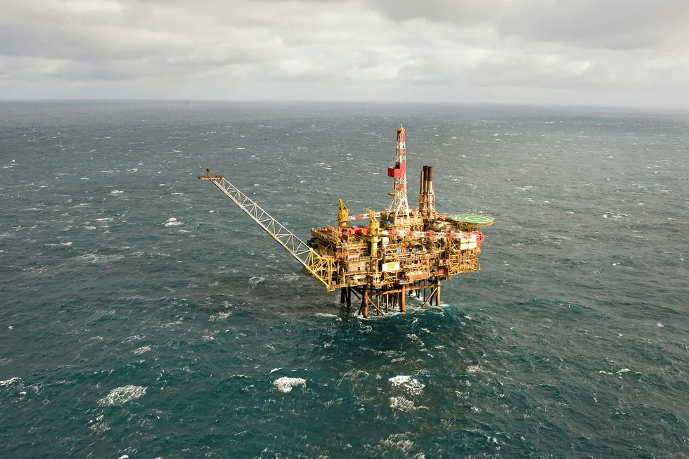 Spill site: the Gannet Alpha platform in UK North Sea