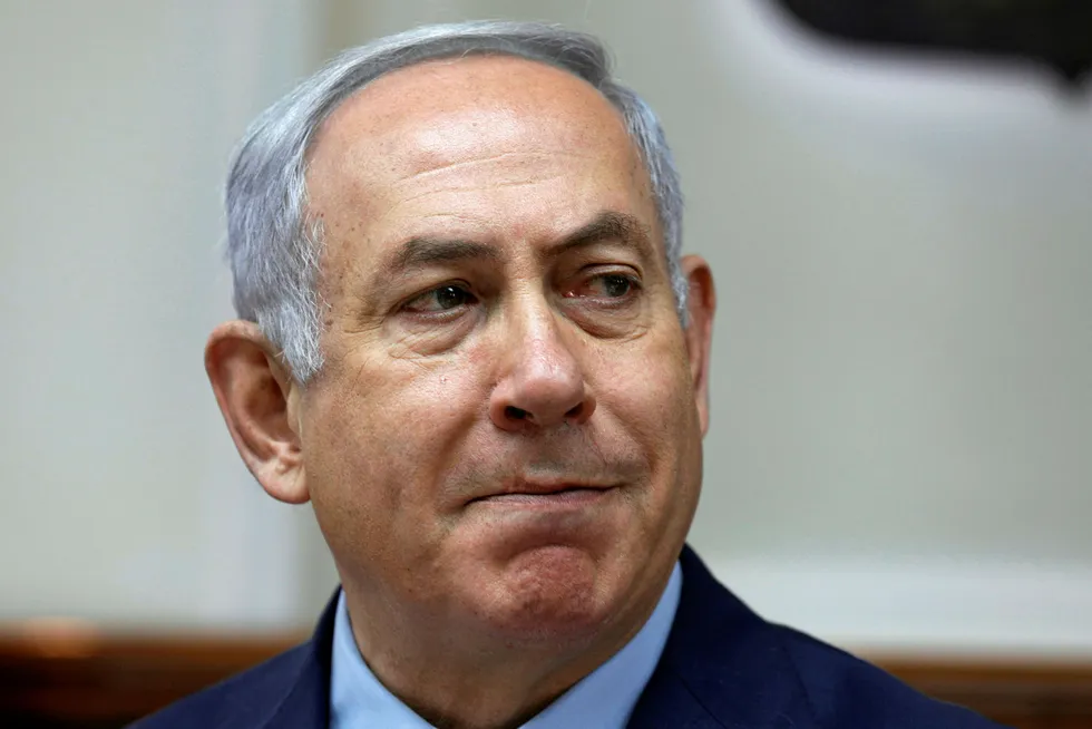 EastMed Pipeline: Israeli Prime Minister Benjamin Netanyahu attends the weekly cabinet meeting
