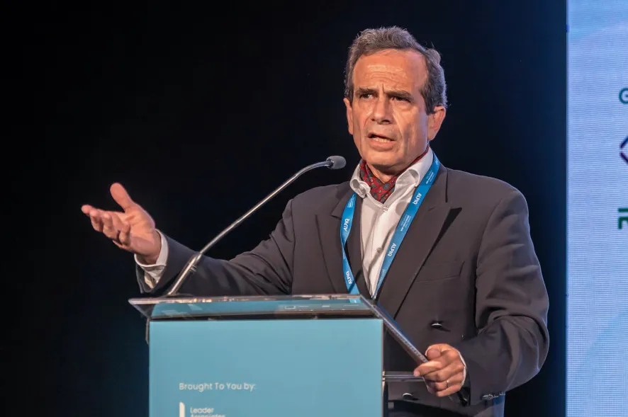 Didier Holleaux, president of Eurogas, speaking at the Connecting Green Hydrogen Europe conference in Madrid on Wednesday.