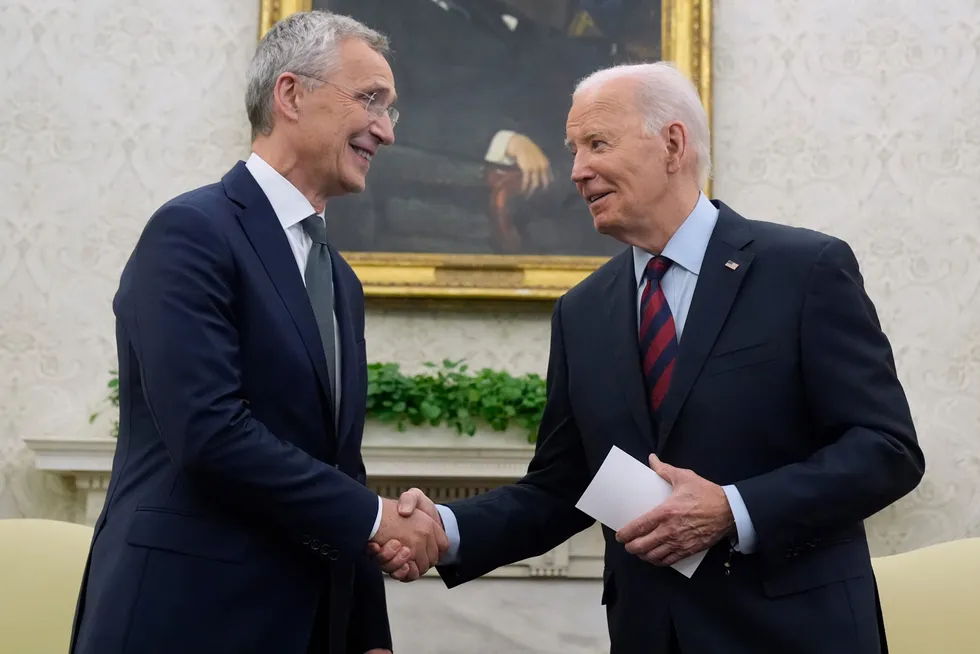 Natos generalsekretær Jens Stoltenberg og president Joe Biden er klar for toppmøtet i Washington, D.C.