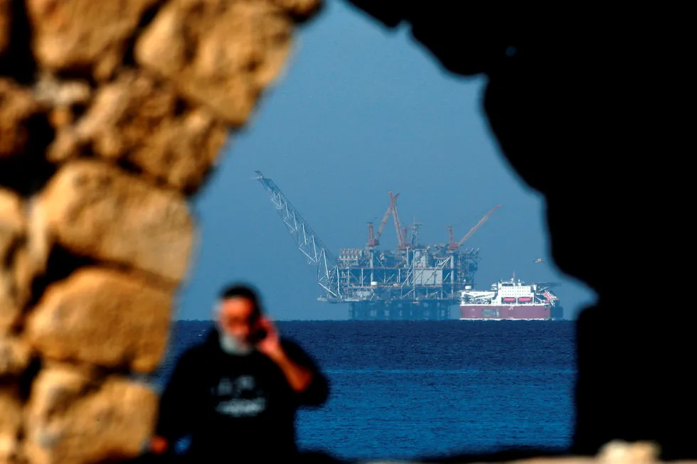 Future hazy: gas from the Leviathan platform off Israel was set to be exported via new pipeline but dispute clouds picture