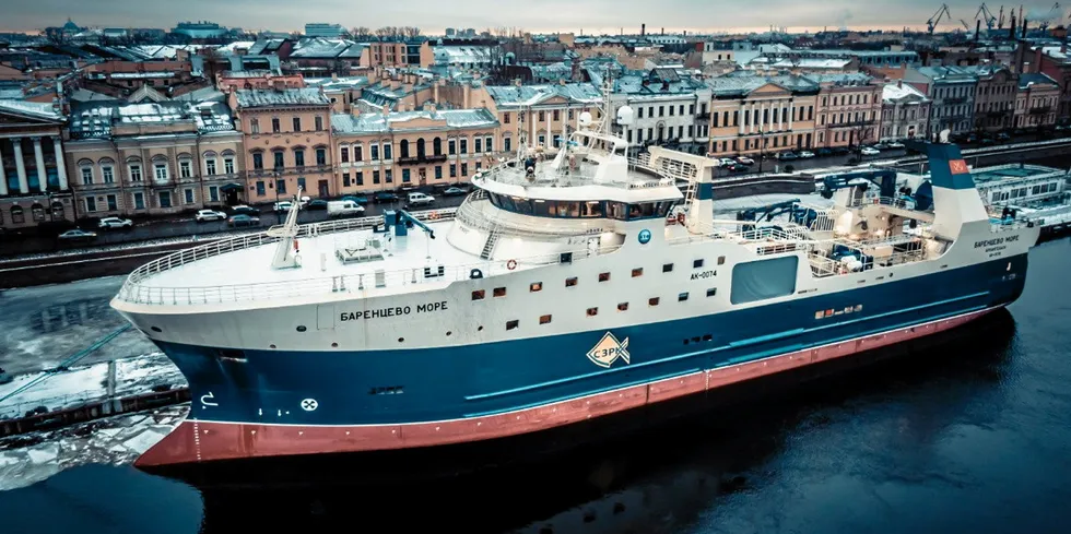 A new 86 meter bottom trawler ordered by Arkhangelsk Trawl Fleet.