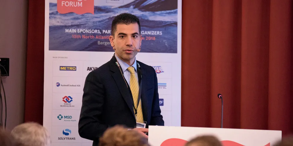 IFFO Market Director Enrico Bachis returned for the first in-person North Atlantic Seafood Forum event in three years.