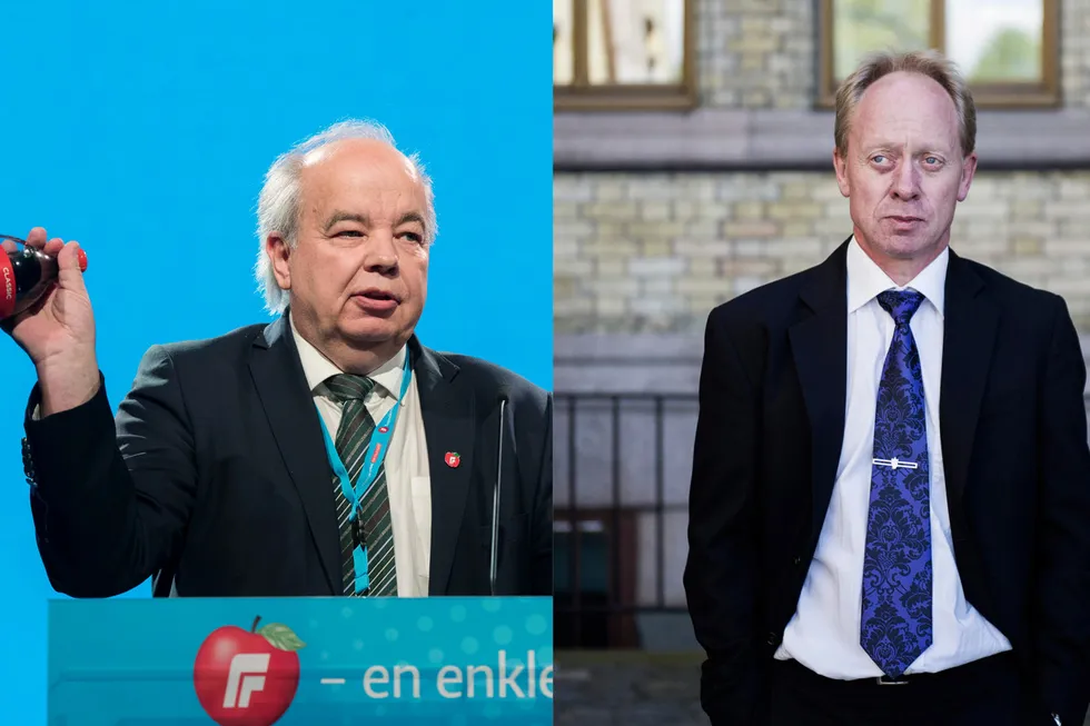 Advokatfirmaet Grette ser på sakene til to politikere: Per Roar Bredvold (til venstre) og Jan Arild Ellingsen.