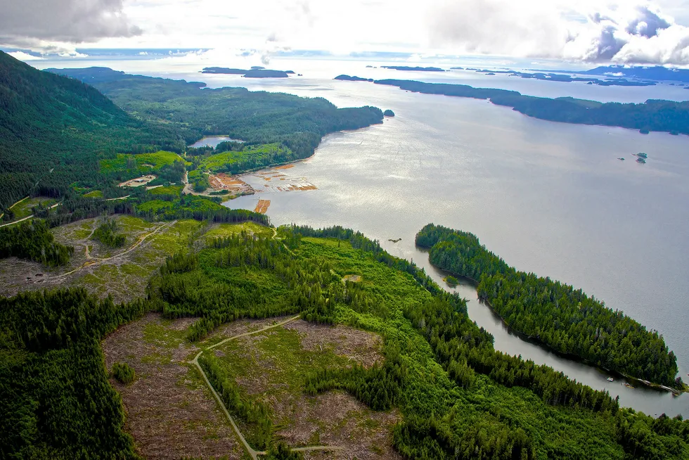 On site: the Sarita LNG location on Vancouver Island in western Canada
