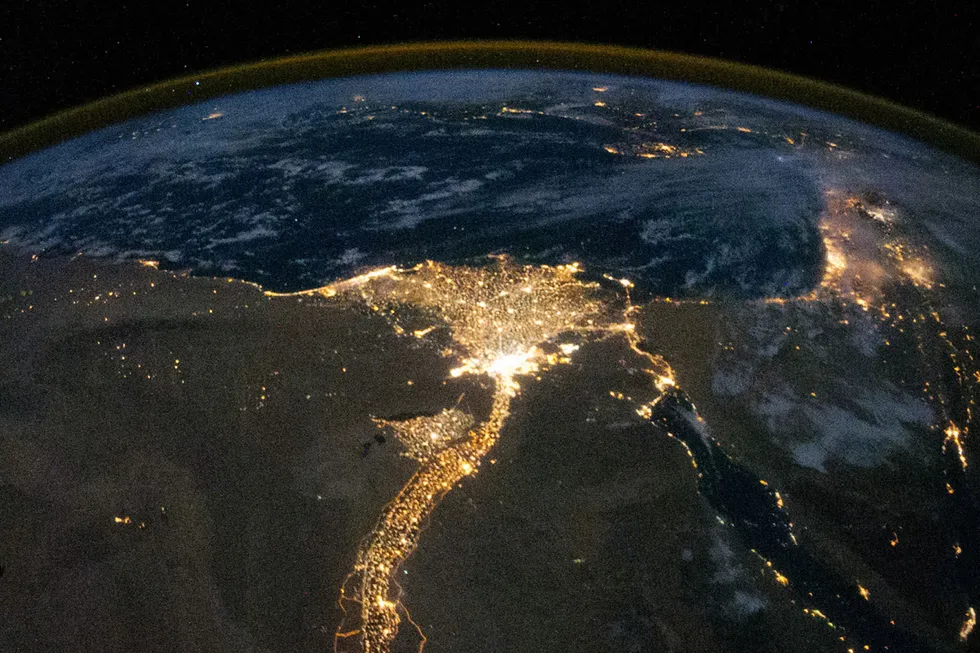 Lit up: Energean's new Egyptian gas project lies offshore the heavily populated Nile Delta