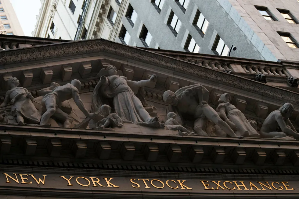 Aksjebørsen New York Stock Exchange i bydelen Manhattan i New York. Foto: Mary Altaffer / AP / NTB Scanpix