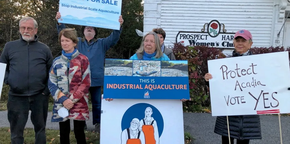 In 2021 voters in Gouldsboro voted to impose a moratorium on the development of large-scale commercial fish farm infrastructure in town.
