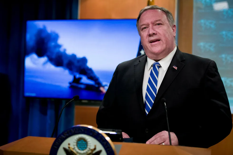 US Secretary of State: Mike Pompeo says Iran is believed to be responsible for attacks on 2 tankers in Gulf of Oman