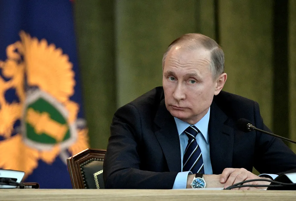 Russlands president Vladimir Putin kritiserte BBC torsdag. Foto: Sputnik/Reuters/NTB scanpix