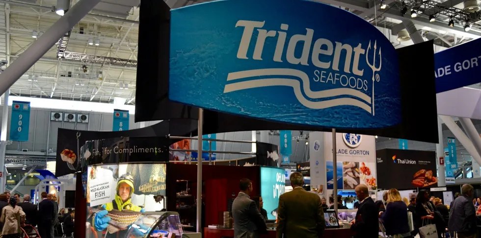 Trident's customary large-scale booth at the Boston seafood show will be scaled back in 2022.