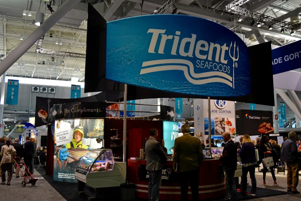Trident's customary large-scale booth at the Boston seafood show will be scaled back in 2022.