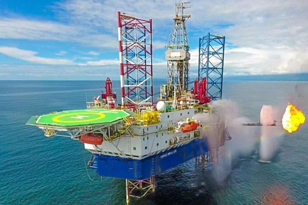 In action: an appraisal well being drilled on New Age's IE discovery offshore Cameroon