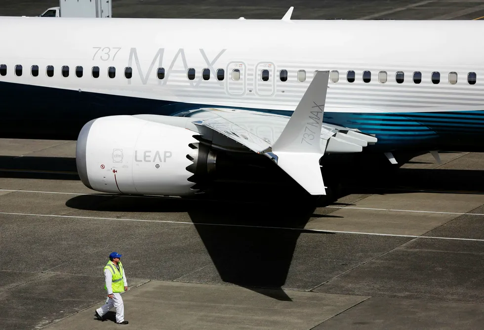 Et Boeing 737 MAX fly. Foto: Jason Redmond/AFP/NTB Scanpix