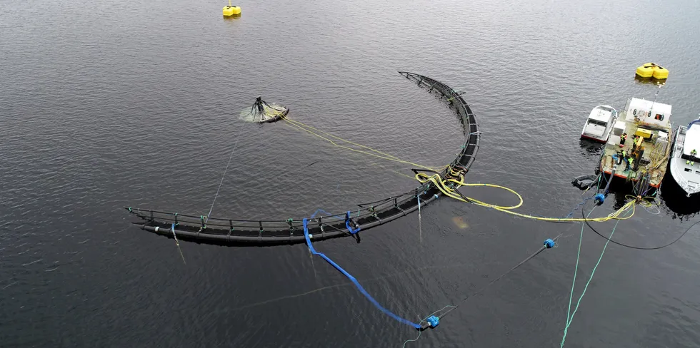 Atlantis Subsea Farming AS eies av SinkabergHansen, AKVA group og Egersund Net. Prosjektet fikk tildelt utviklingstillatelser. Illustrasjonsfoto.