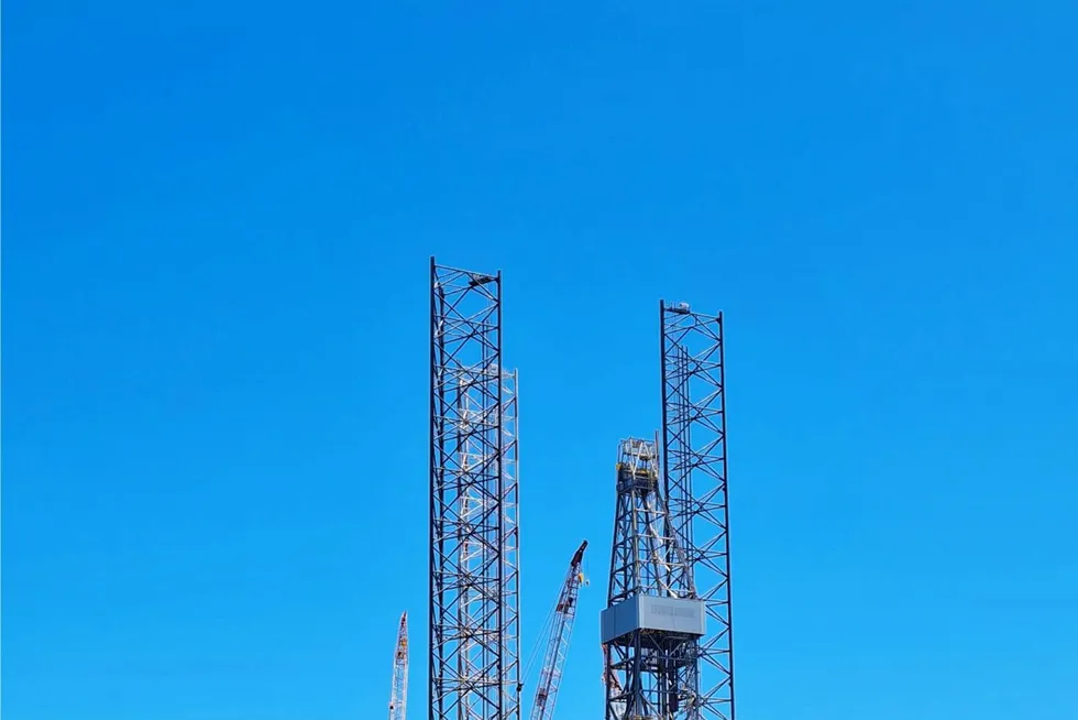 Awaiting results: the Buffalo-10 well is being drilled using the the jack-up Valaris 107