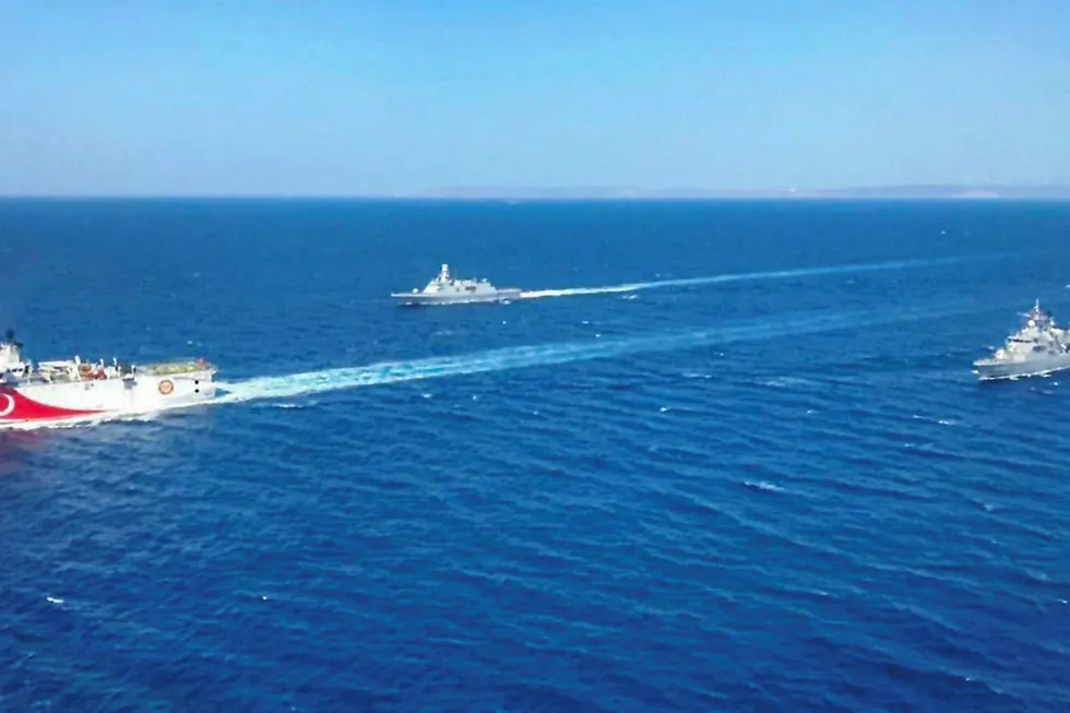 Oruc Reis seismic vessel: en route to Mersin from Istanbul