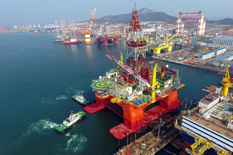 Maintenance completed: the Hai Yang Shi You 981 is ready for its South China Sea campaign after work was carried out at the CIMC Raffles yard