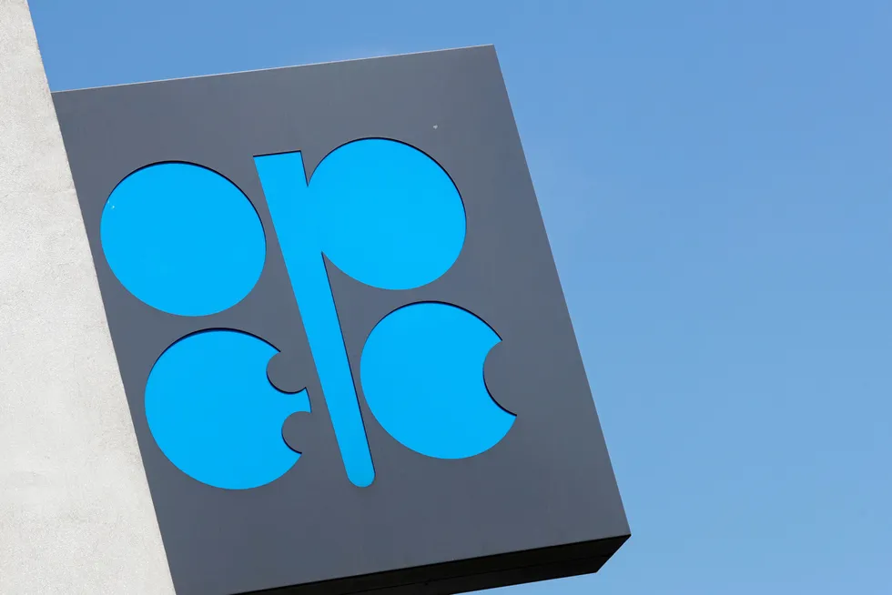 Output boost: the Opec logo at its headquarters in Vienna