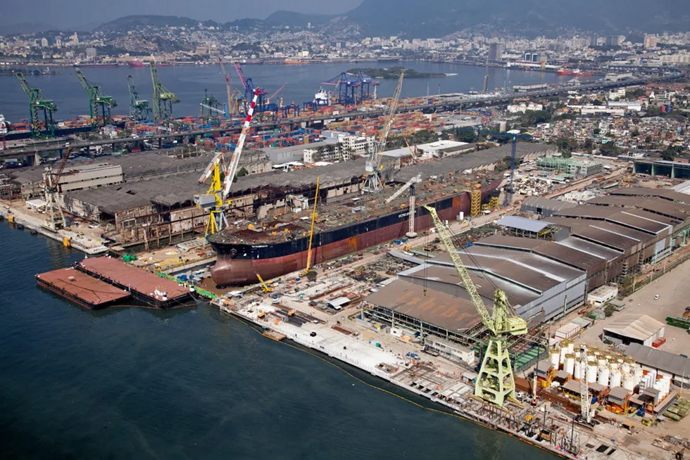 Opportunity: aerial view of the Inhauma shipyard in Rio de Janeiro state