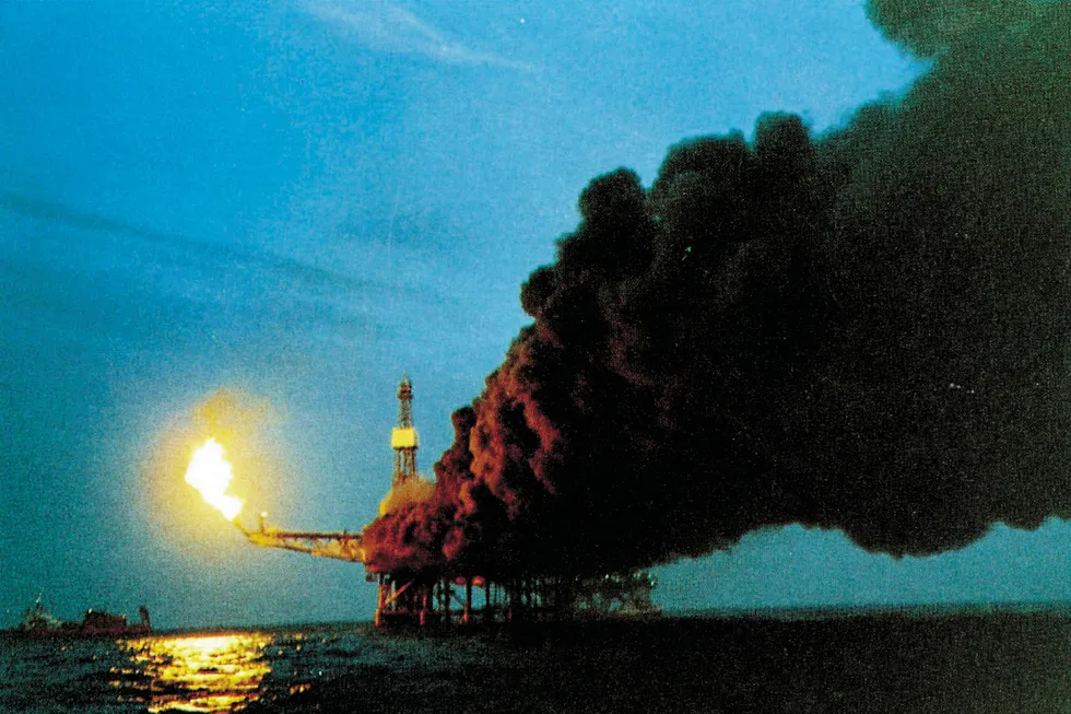 Tragedy: Piper Alpha during the 1988 disaster