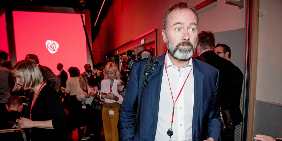 Trond Giske på Arbeiderpartiets landsmøte 2019.