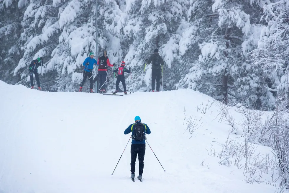Flere har tatt turen ut på ski i marka, her fra Frognerseteren i Oslo. Illustrasjonsfoto.