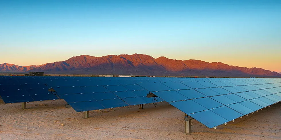 Solar energy parks, like this one in California's Mojave Desert, are attracting intense interest in the USA