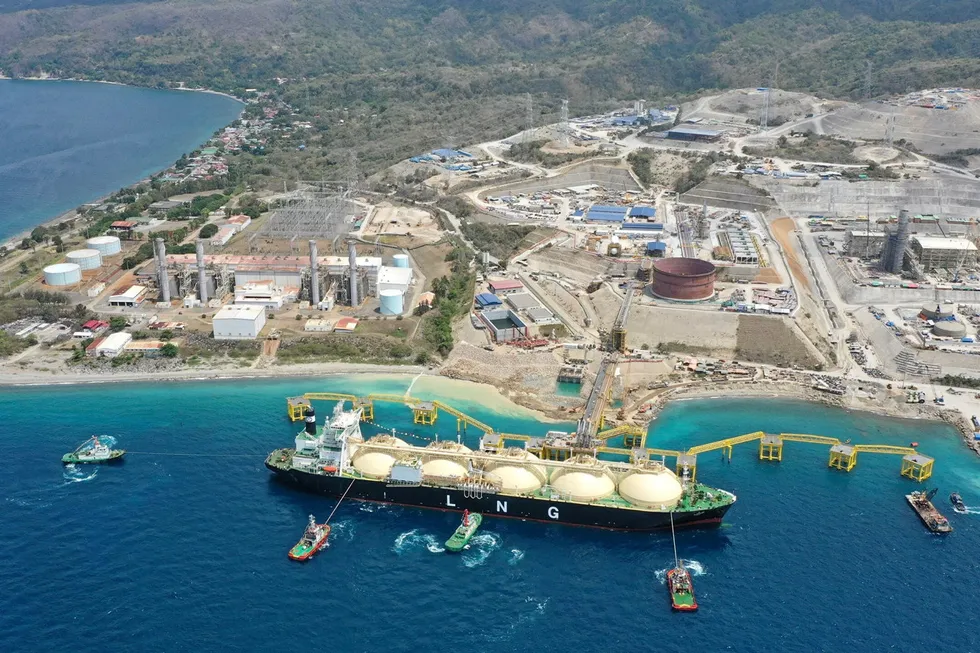 In operation: AG&P’s Philippines LNG import terminal in Batangas Bay in the Philippines.