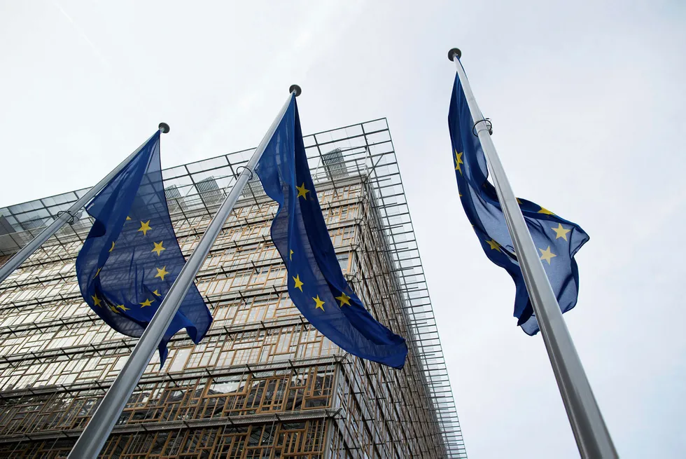 EU-flagg i Brussel, Belgia. Foto: Jasper Juinen/Bloomberg