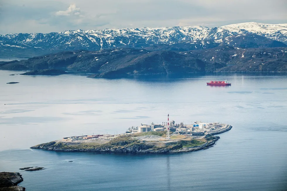 Expansion option: the LNG facility handling gas from Snohvit at Melkoya near Hammerfest, Norway