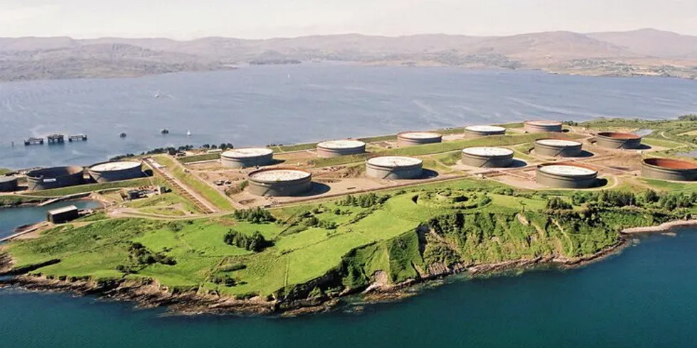 Whiddy Island gas storage facility on Bantry Bay, Ireland