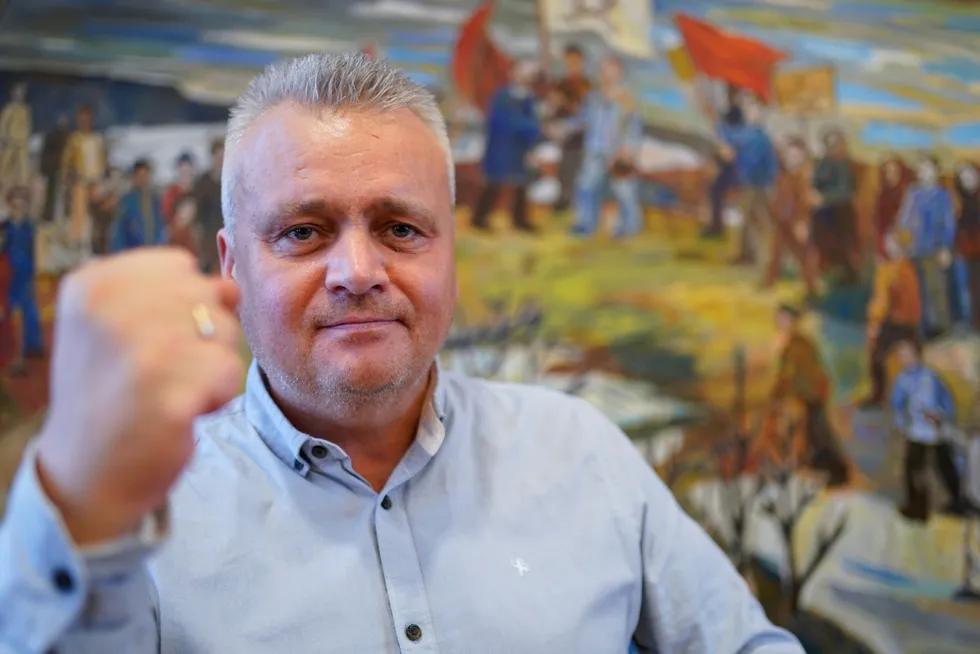 Fellesforbundets leder, Jørn Eggum, varsler kamp om kronene.