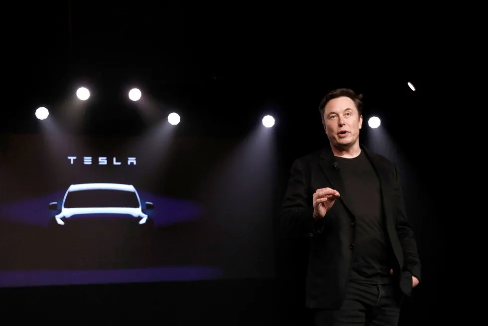 Tesla-sjef Elon Musk presenterer resultatet for Tesla i andre kvartal onsdag kveld.
