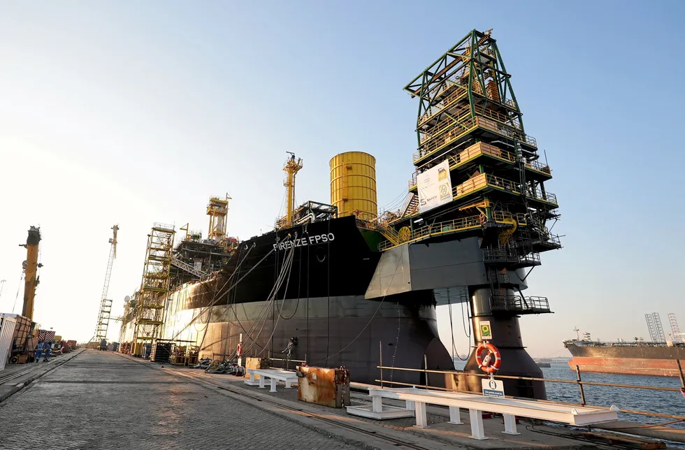 Fast-track: The Firenze FPSO was refurbished at Drydocks World in Dubai for Eni's Baleine project offshore the Ivory Coast.