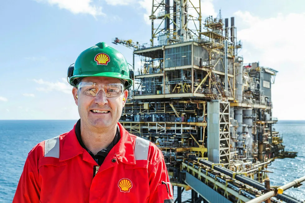 Skills: Shell UK & Ireland vice president Steve Phimister at the Shearwater platform