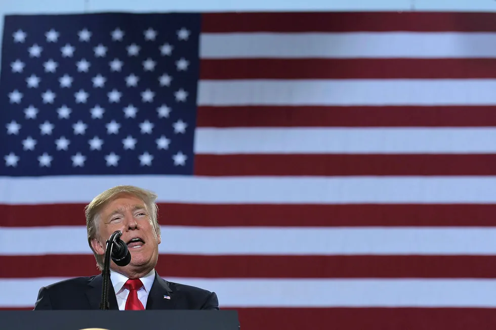 Donald Trump langer ut mot nyhetskanalene på tv som han mener er både partiske, forvridde og falske. Foto: Mandel Ngan/AFP photo/NTB scanpix