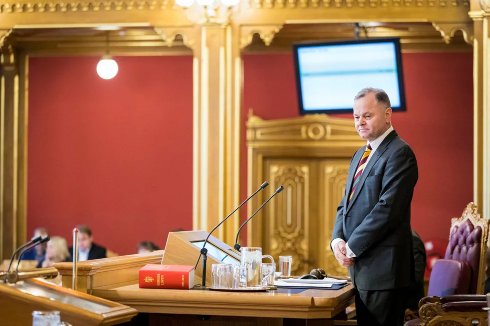 Olemic Thommessen trekker seg som stortingspresident. Foto: Gunnar Lier