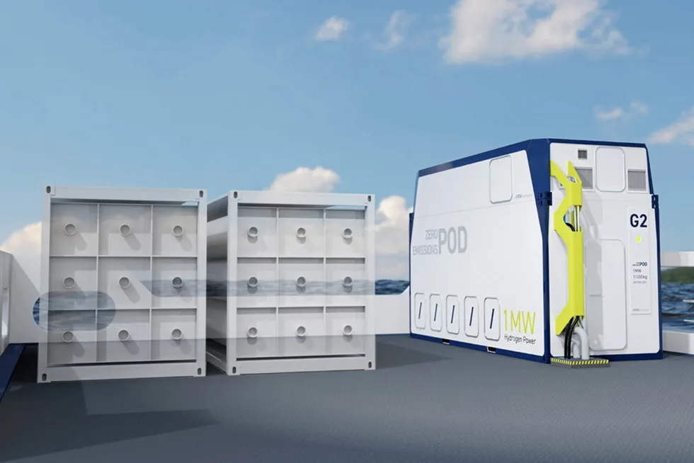 Hav Hydrogen's containerised fuel-cell Pod system.