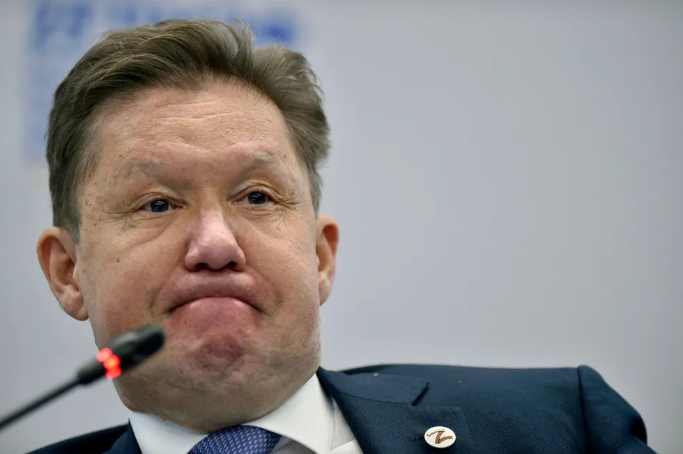 Revenue boost: Gazprom executive chairman Alexei Miller.