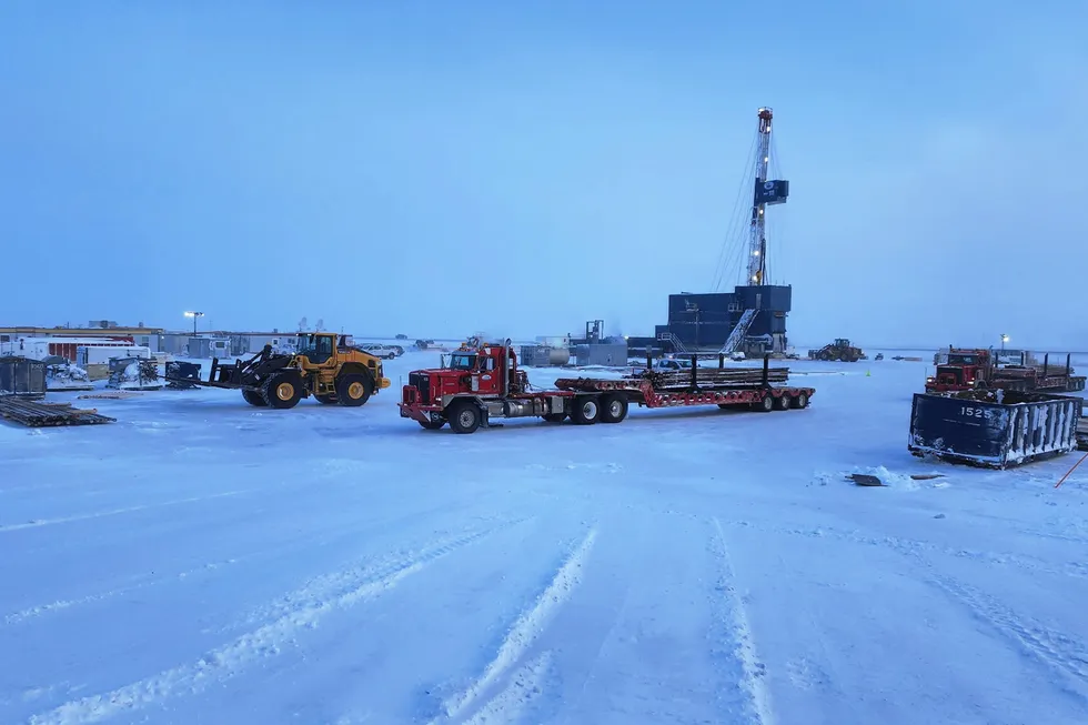 88 Energy's drilling camp and rig on Alaska's North Slope.