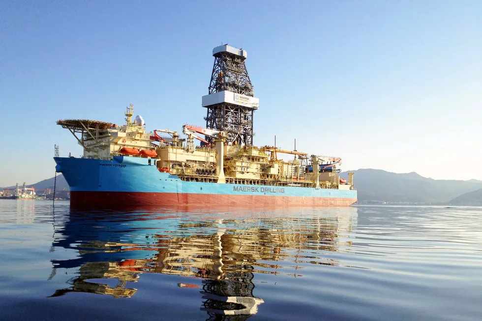 Record-breaker: Drillship Maersk Voyager is now on location in Block 48 offshore Angola
