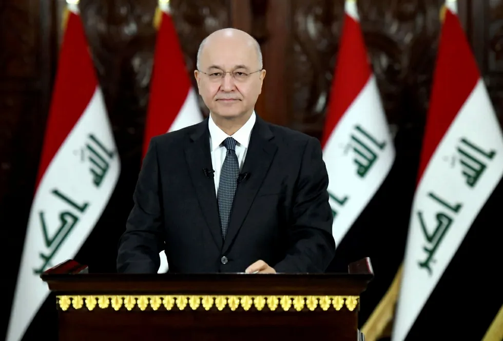 Iraks president Barham Salih er villig til å trekke seg.