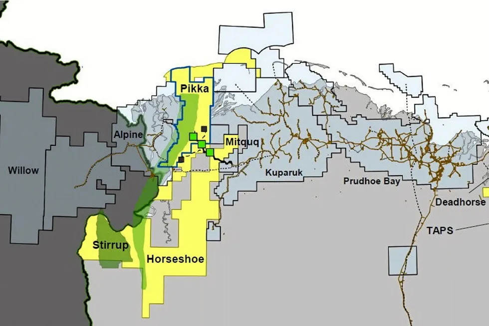 Nice neighbourhood: Oil Search's Alaska portfolio including the Pikka, Mitquq and Horseshoe/Stirrup areas