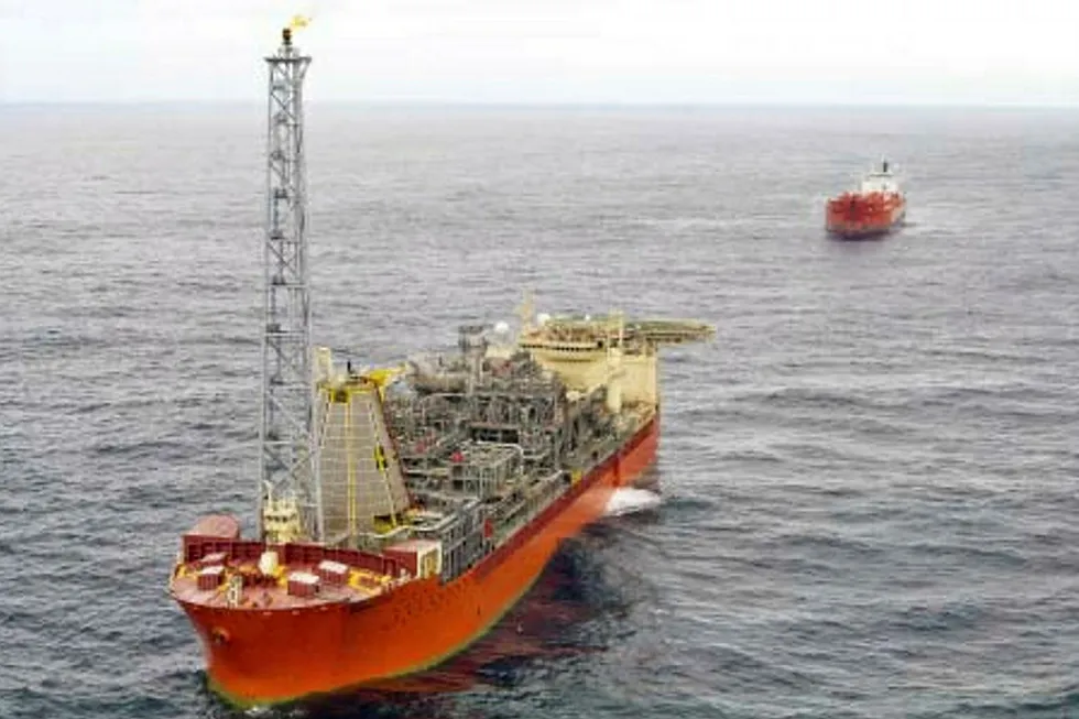 Piped: SeaRose FPSO at the White Rose field . .